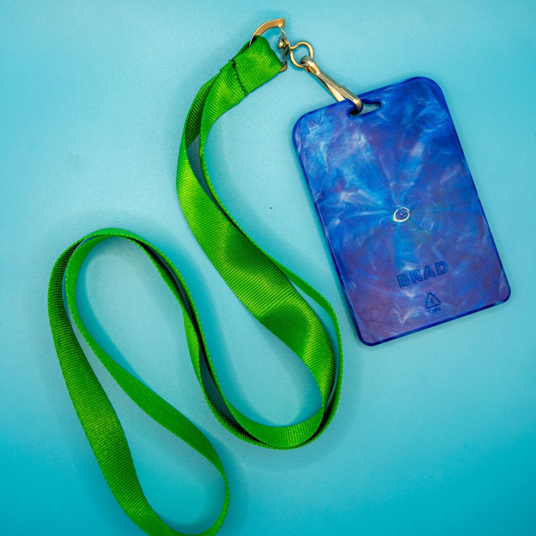 Recycled Plastic Lanyard Card Holder