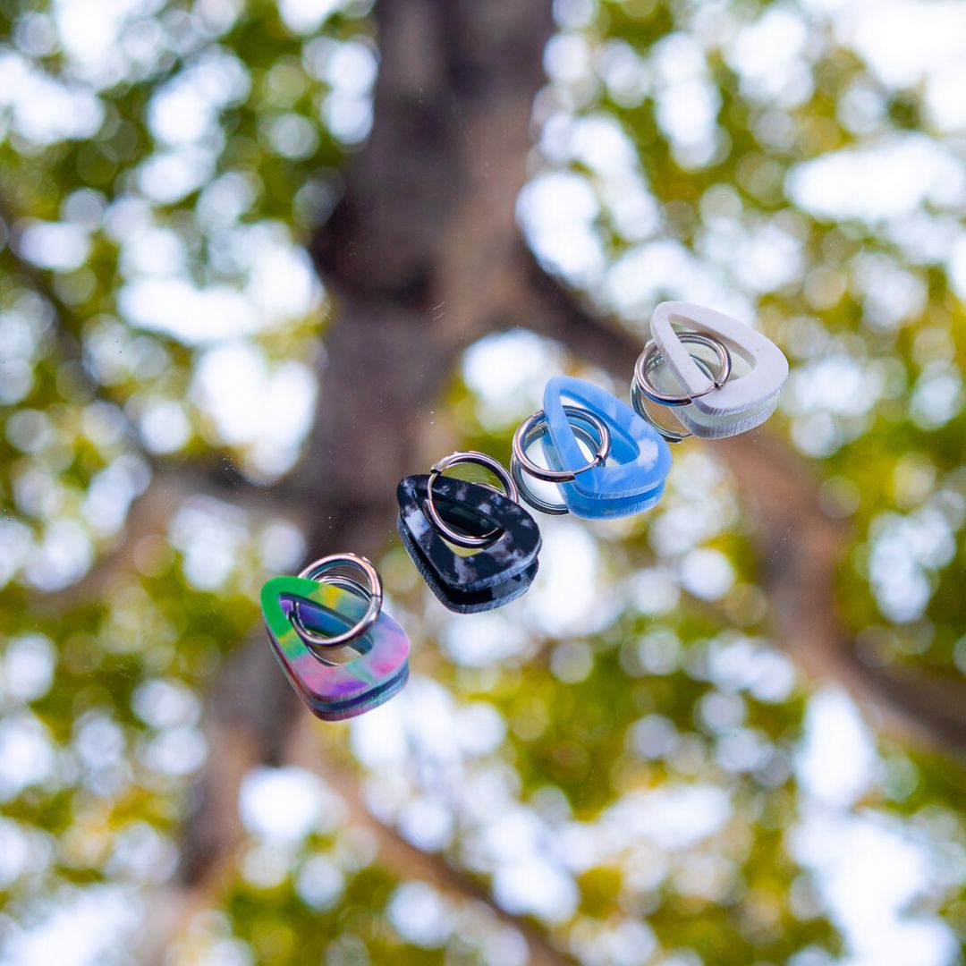 Sail Earrings Made From Bottle Top Lids