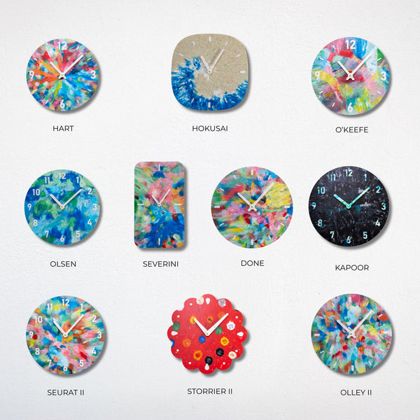 Recycled plastic wall clock detail