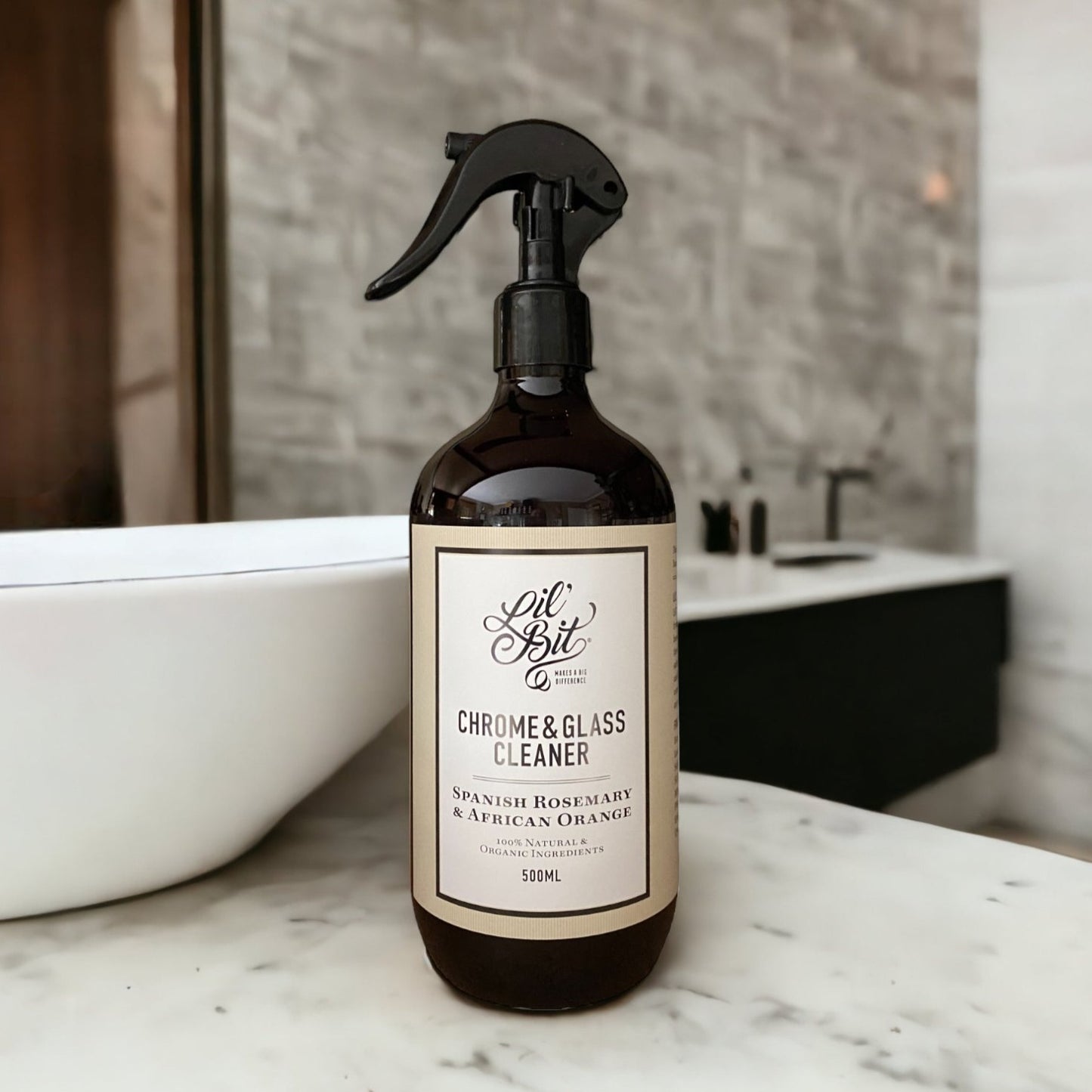 Spanish Rosemary & Sweet Orange Chrome & Glass Cleaner 500ml - Banish