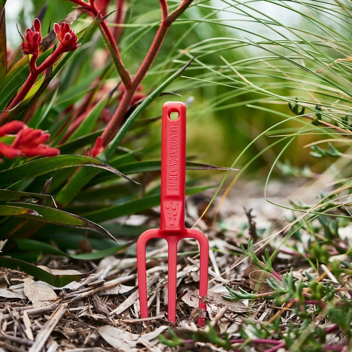 Kids Garden Fork made from recycled plastic, Chicky, additional view, Banish