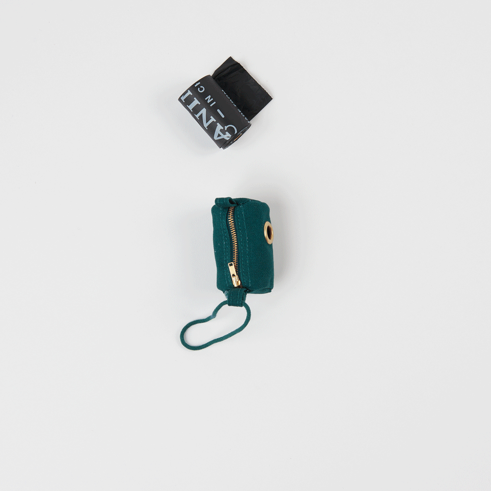 Organic Canvas Poo Bag Holder + Dog Poo Bags