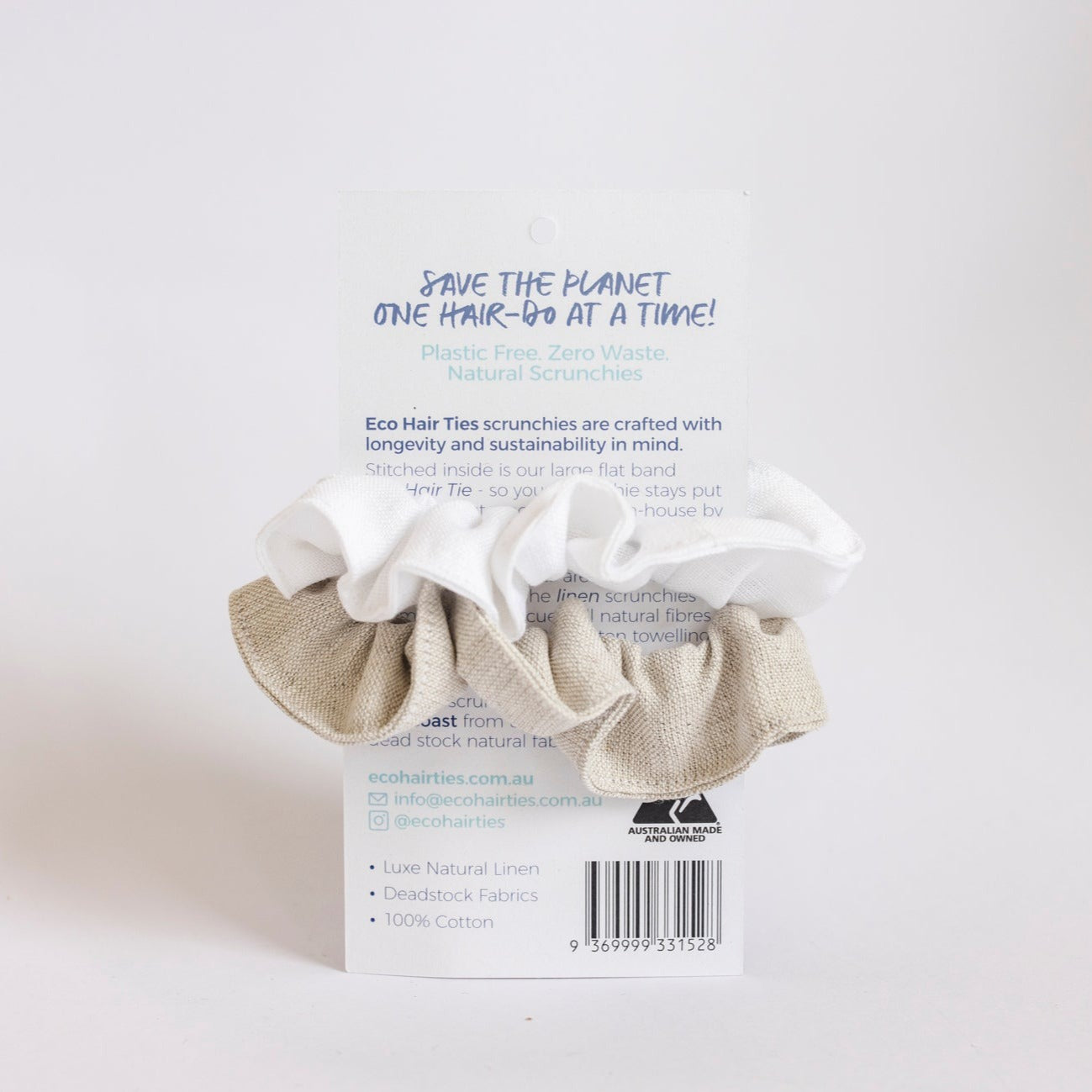 Eco Luxe Linen Hair Bands 2 Pack