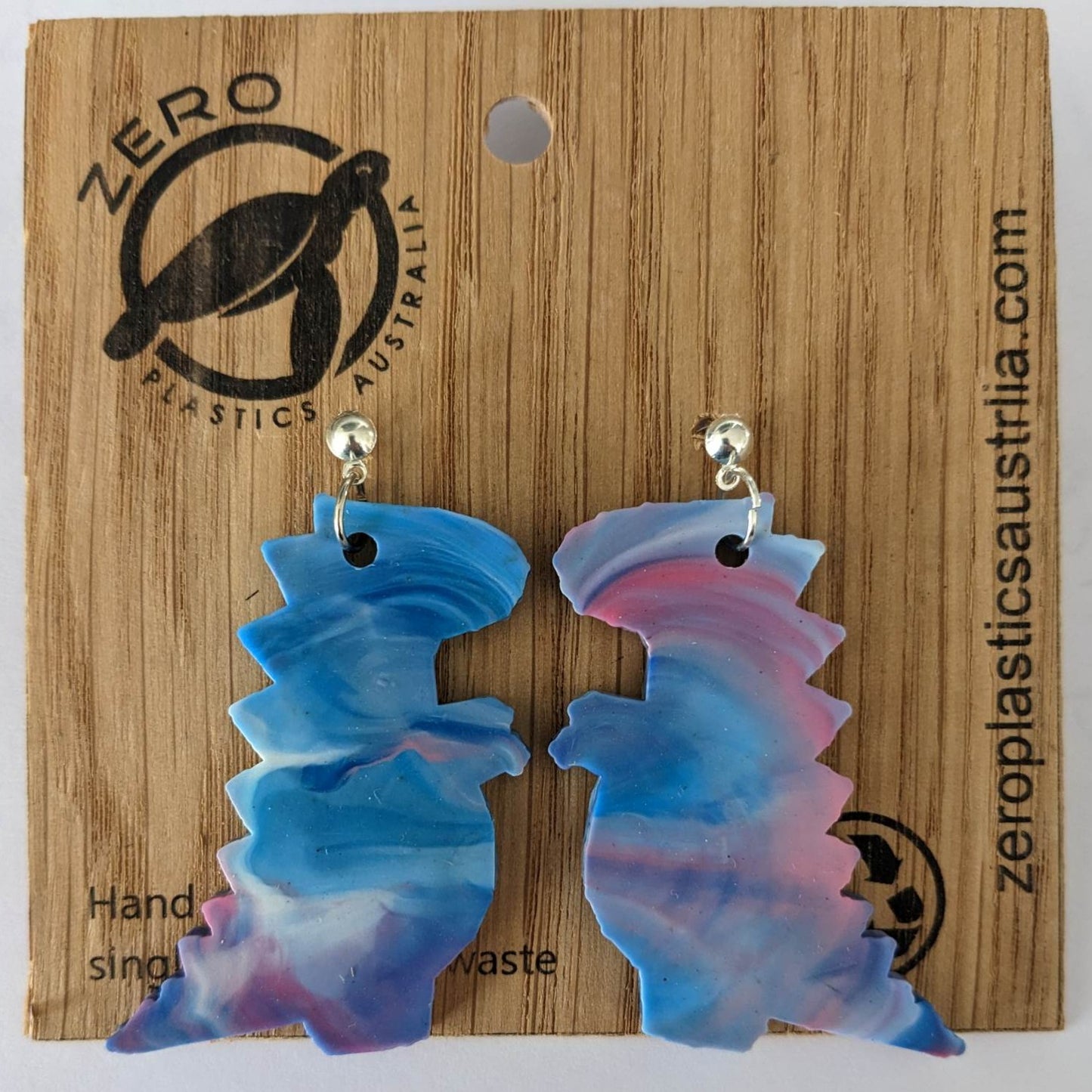 Recycled Plastic Animal earring set - Dinosaur and Octopus