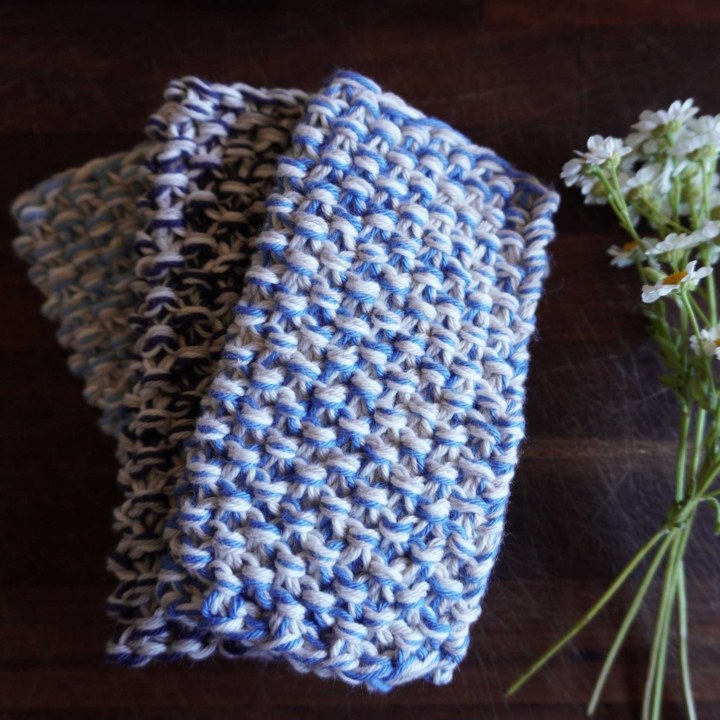 Knitted Kitchen Dishcloths 3 pack - Banish