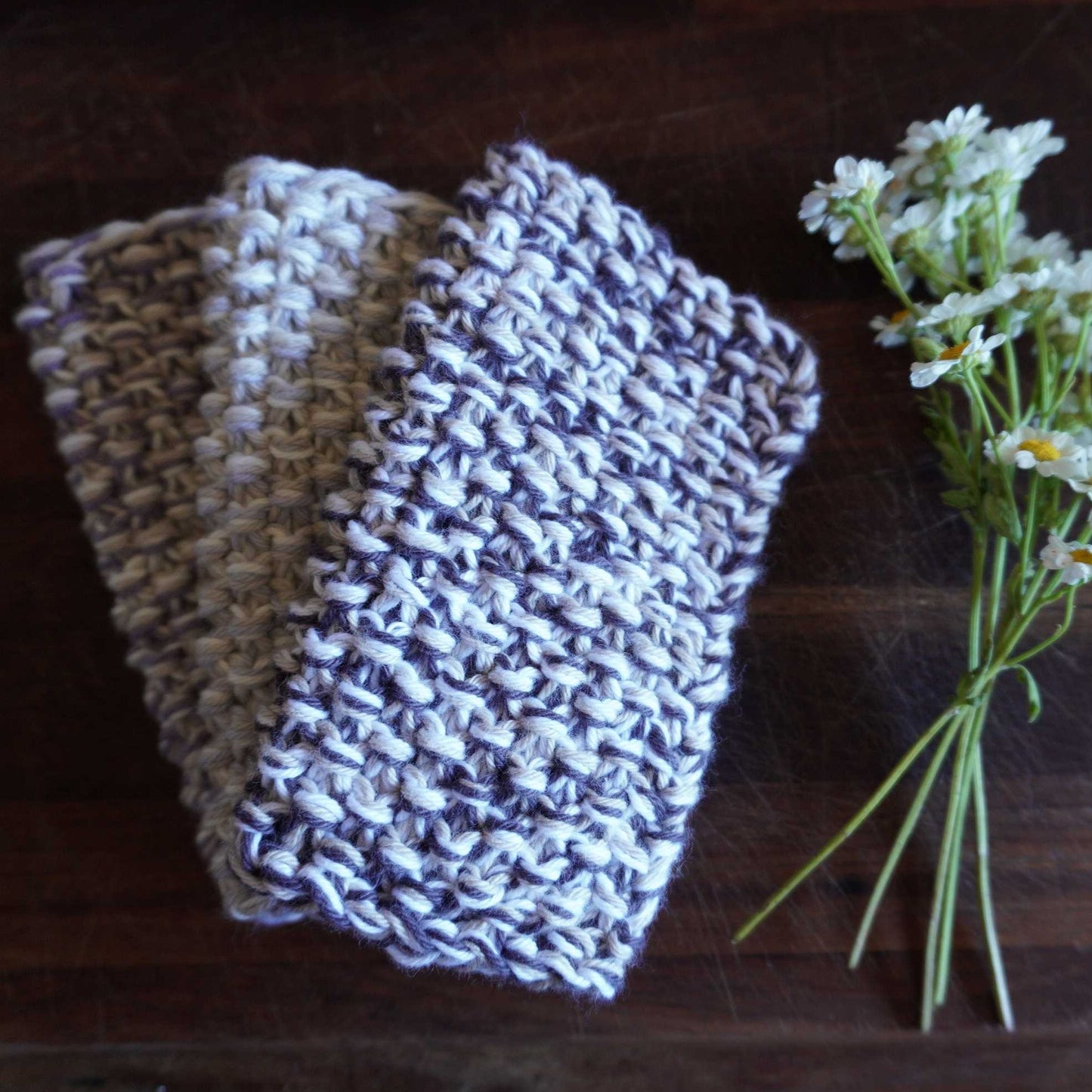 Knitted Kitchen Dishcloths 3 pack - Banish