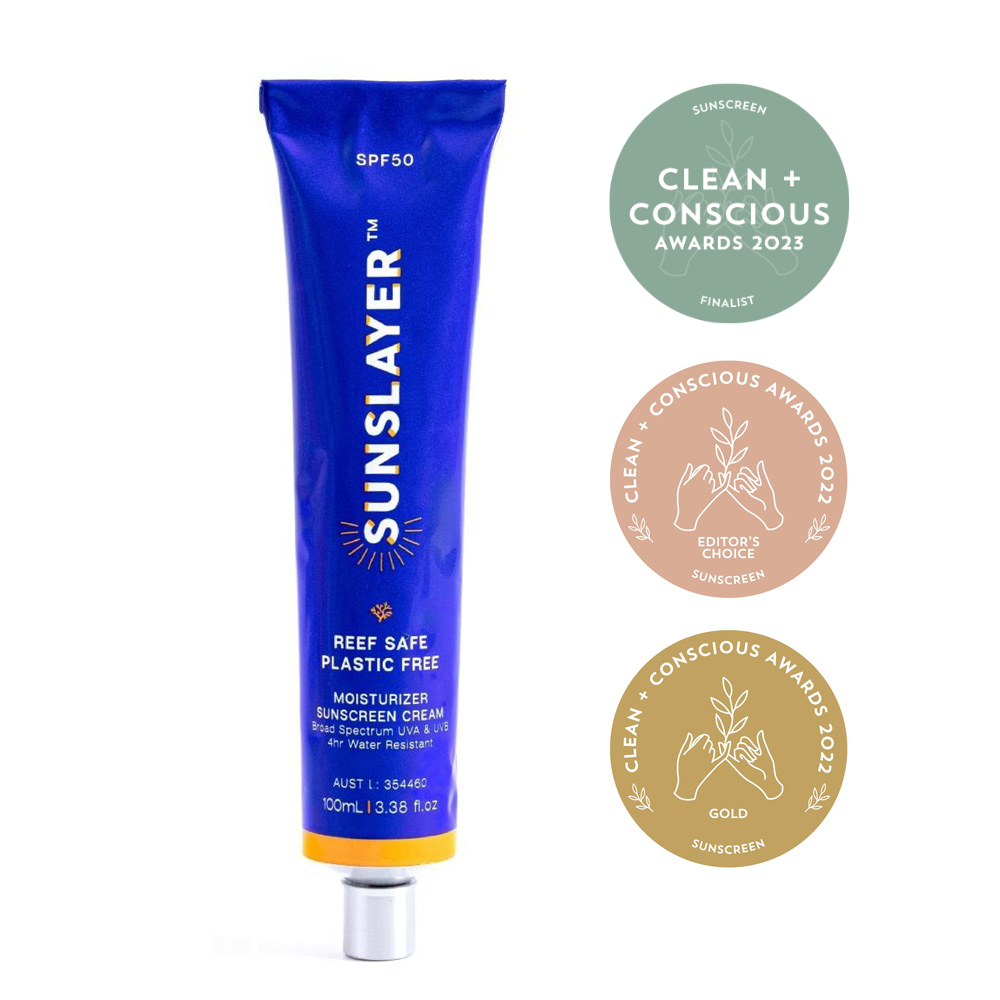 SUNSLAYER SPF 50+ Natural Physical Sunscreen Reef Safe 100ML