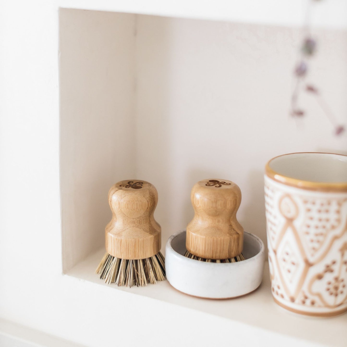 Short Bamboo Dish Brush – 2 pack - Banish