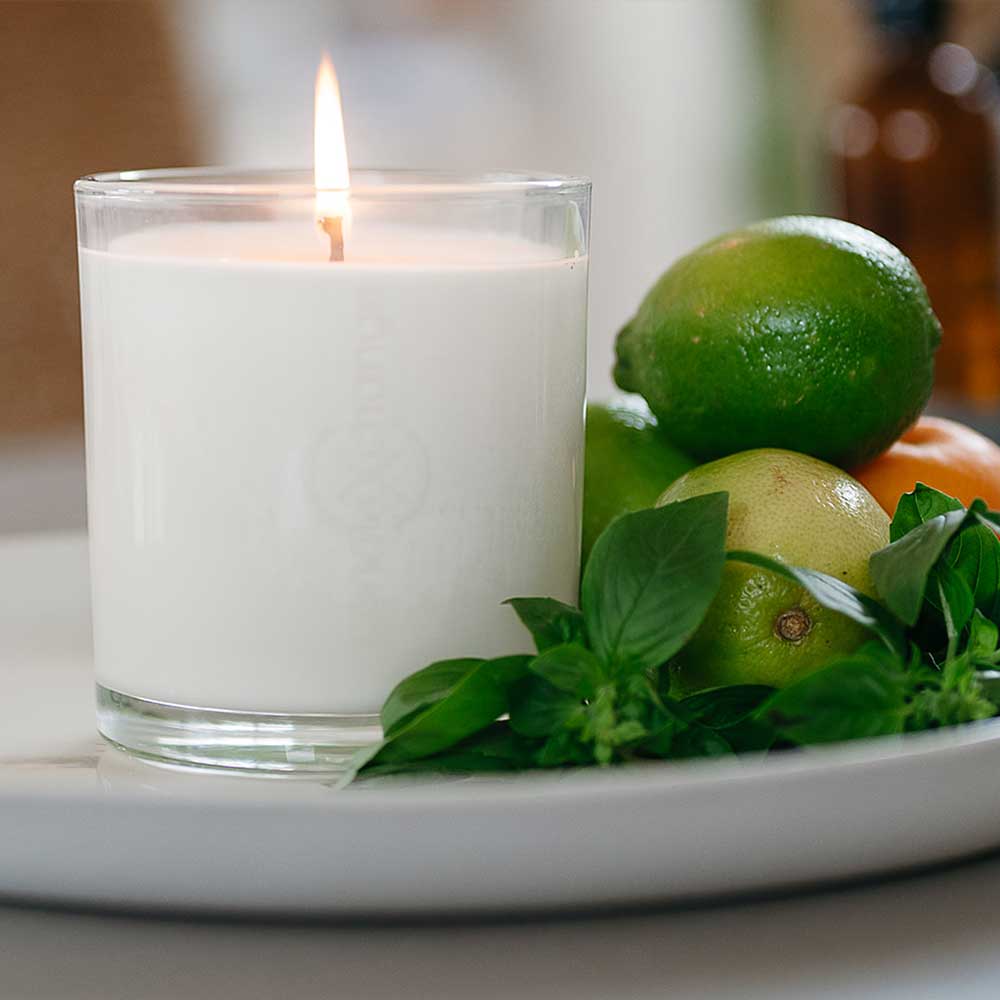 Mandarin, Lime & Basil Soy Candle