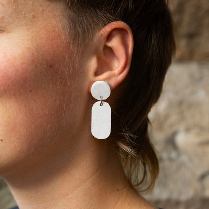 Droplet Earrings Made From Bottle Top Lids