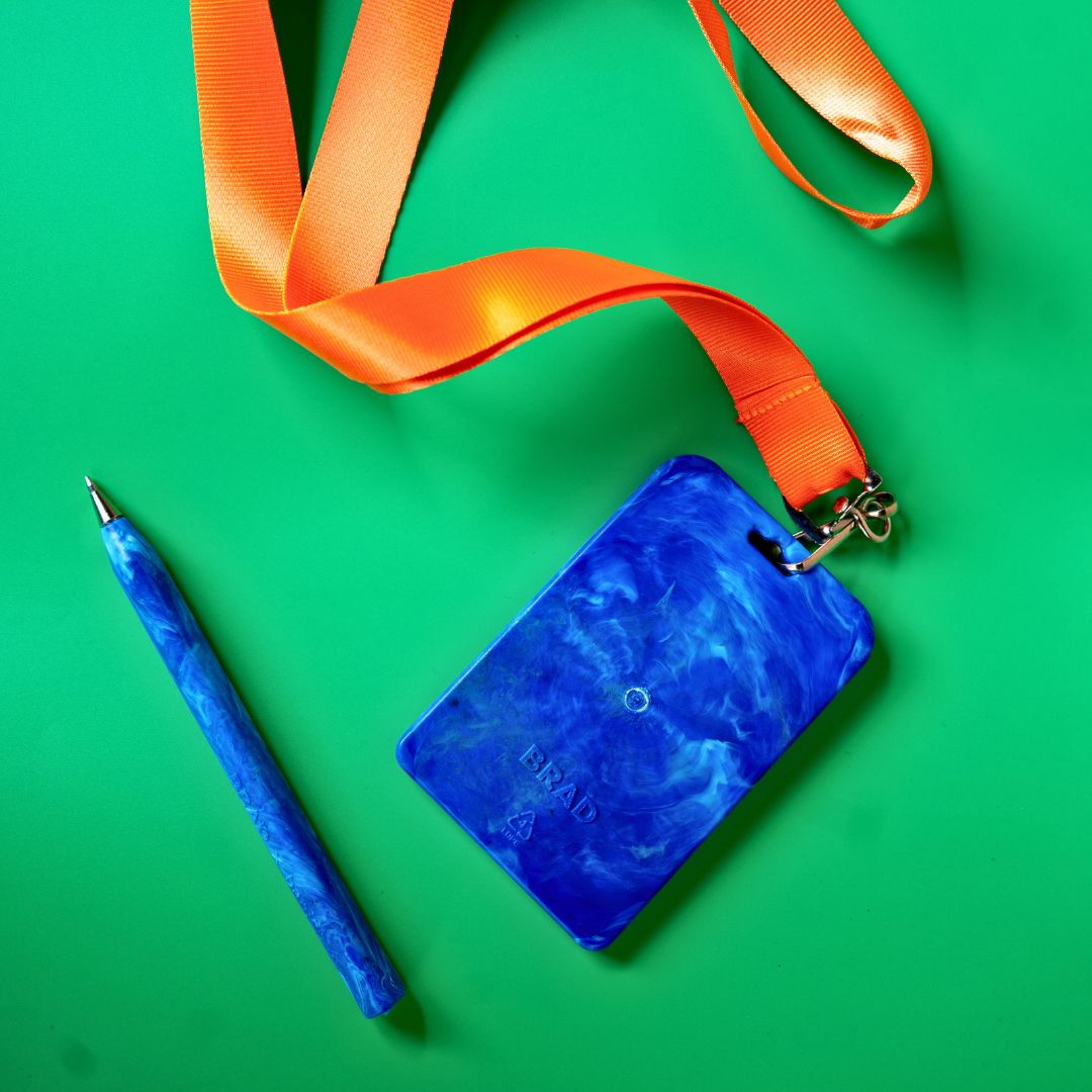 Recycled Plastic Lanyard Card Holder