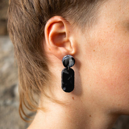 Droplet Earrings Made From Bottle Top Lids