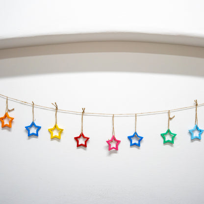 Recycled Plastic Star Garland