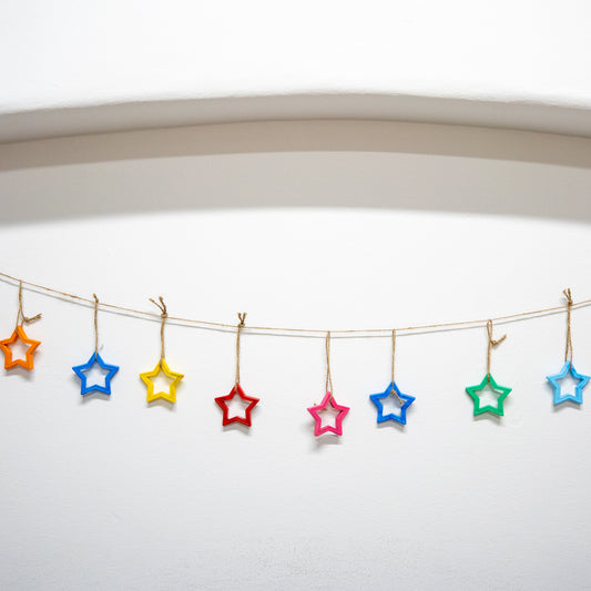 Recycled Plastic Star Garland