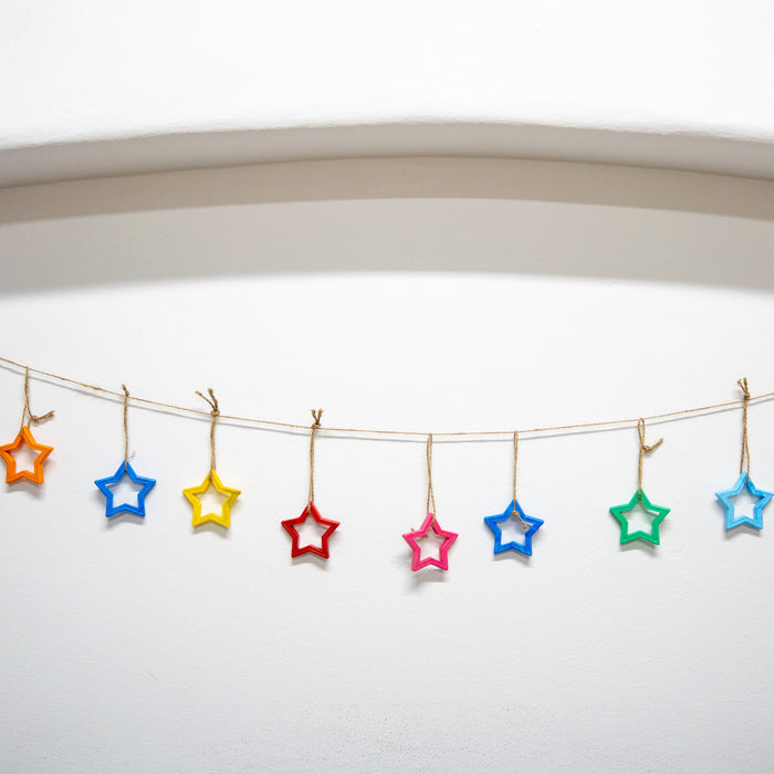 Recycled Plastic Star Garland – DIY Christmas Kit