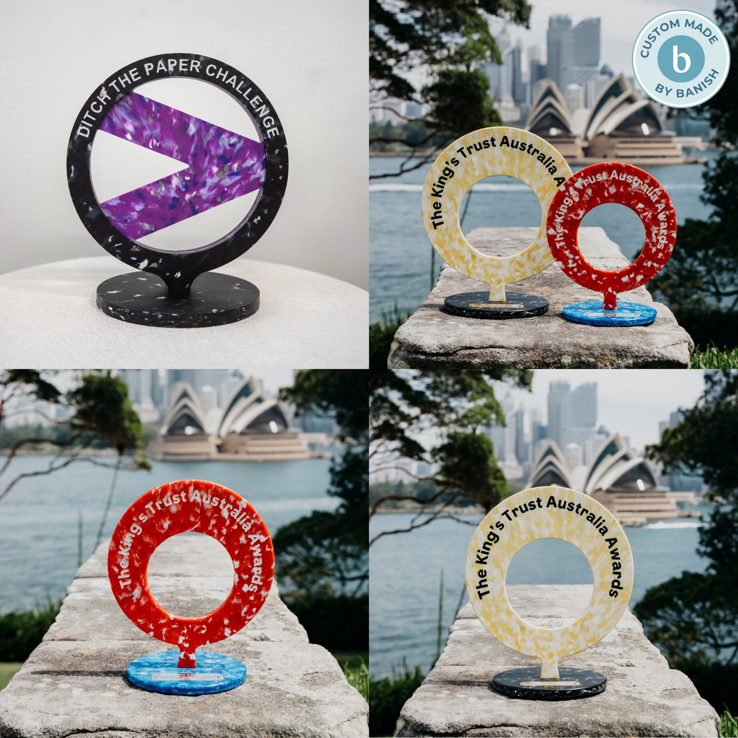 Recycled Plastic Swirl Trophy