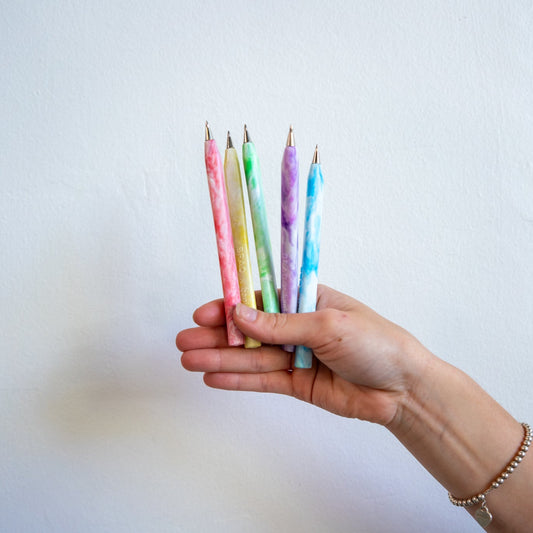 Recycled BRAD Plastic Pen – 5 Pack (Pastels & Earth Tones)