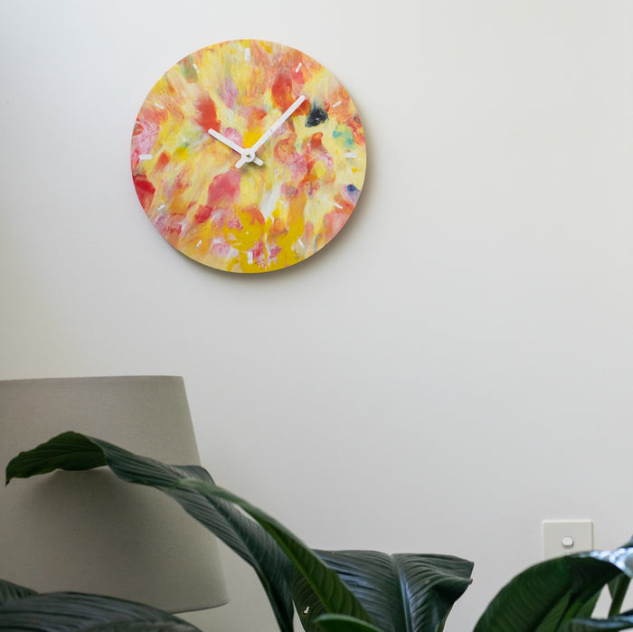 Recycled plastic clock making process