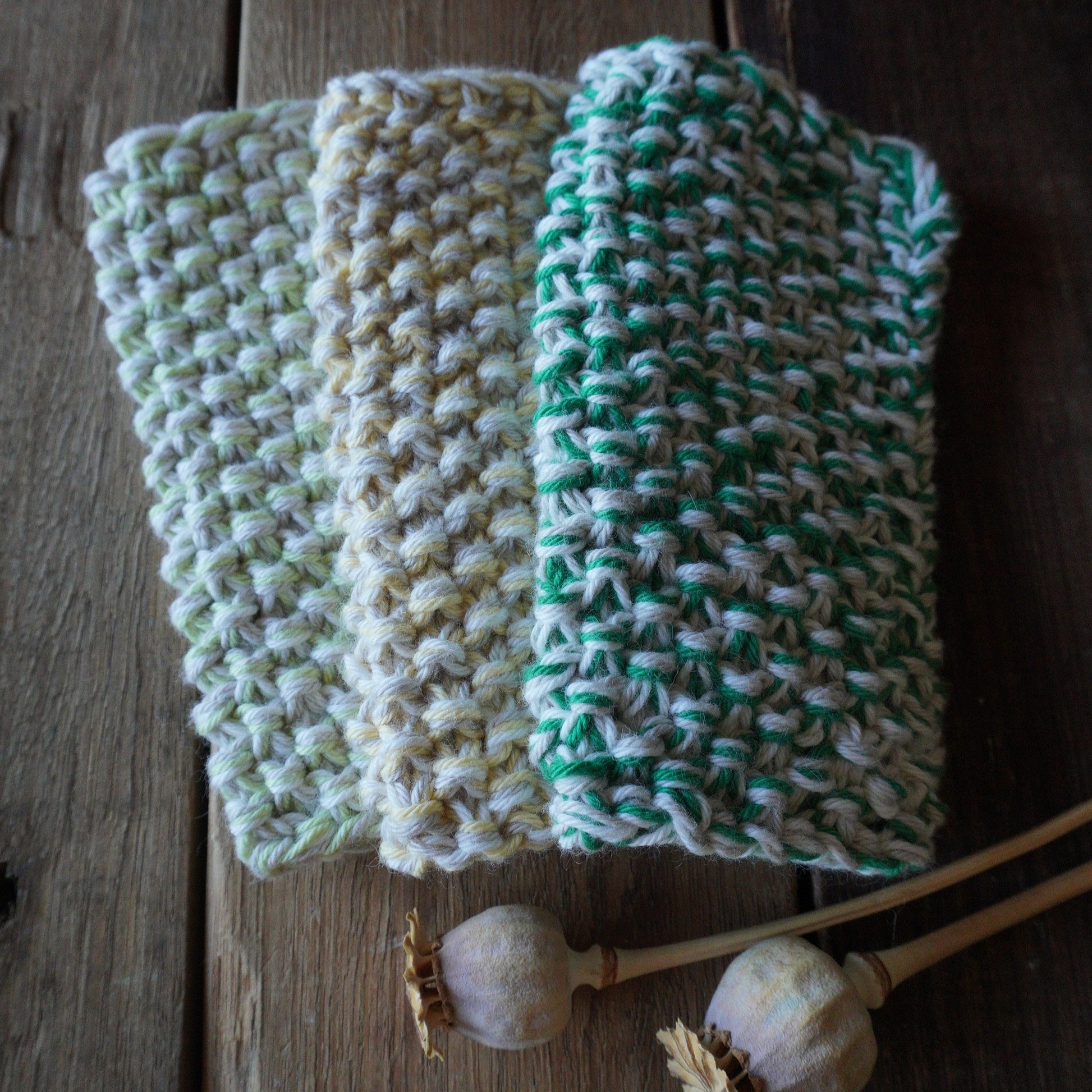 Knitted Kitchen Dishcloths 3 pack - Banish
