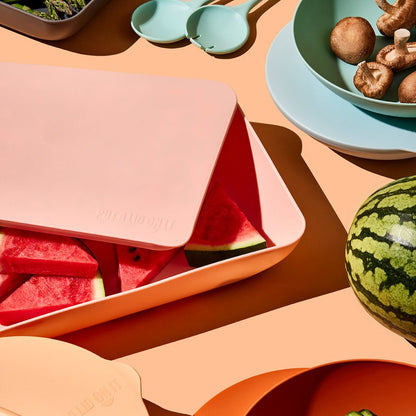 Serving platter with a lid — the rectangle