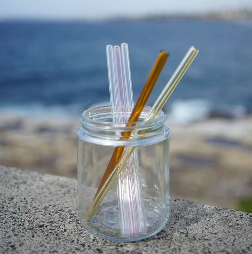 Reusable Glass Straw Set