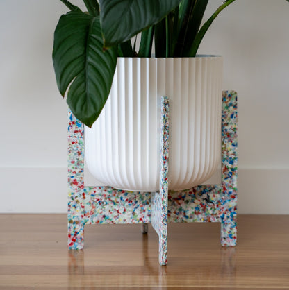 Tutti Frutti recycled plastic plant stand, Dorothy (Tall), reverse view, Banish