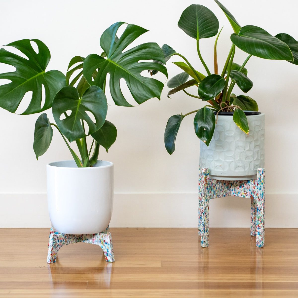 Tutti Frutti recycled plastic plant stands, Dorothy (Small) & Little Richard