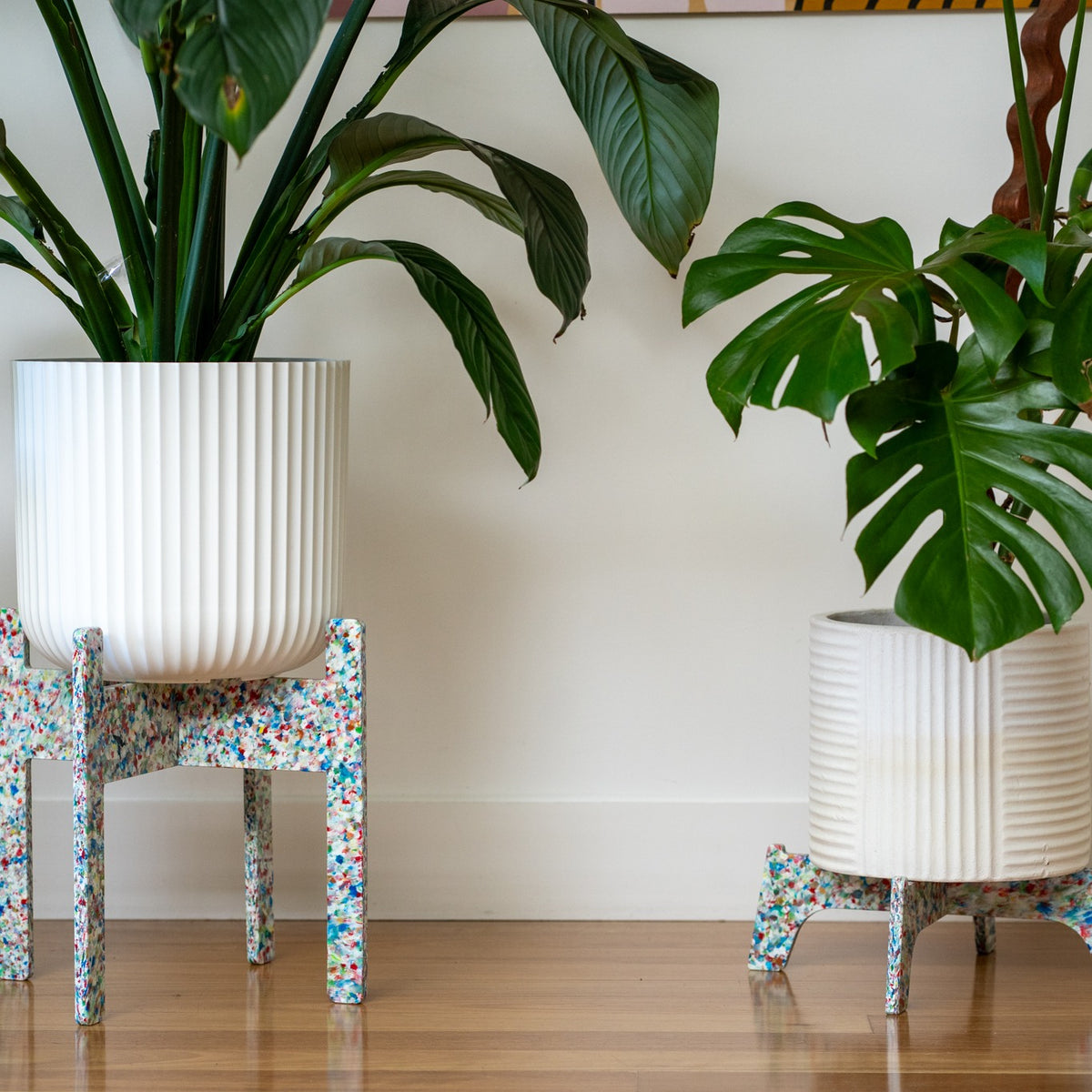 Tutti Frutti recycled plastic plant stands, Dorothy (Tall) & Little Richard