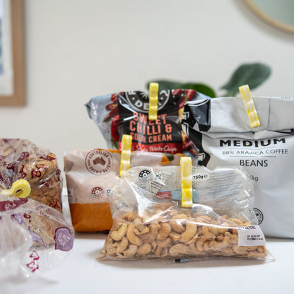 Recycled bag slides on pantry staples