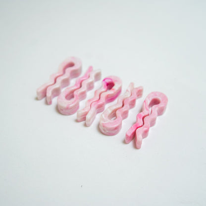 Recycled bag slides in Barbie Pink