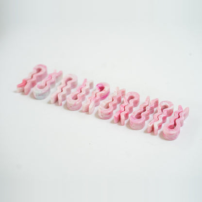 Recycled bag slides in Barbie Pink, 10-pack