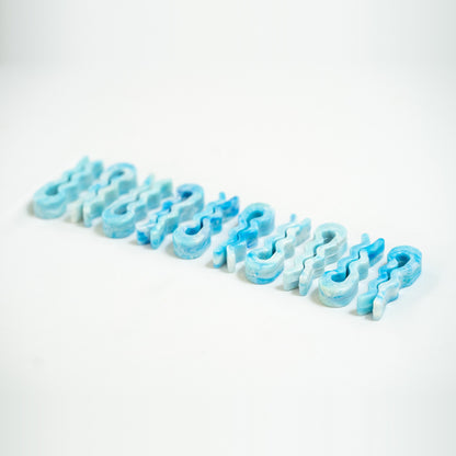 Recycled bag slides in Baby Blue, 10-pack
