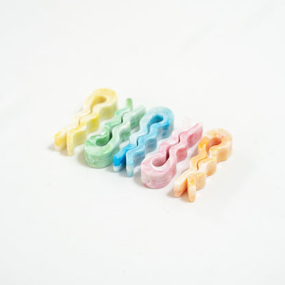 Recycled bag slides 5-pack, one of each colour