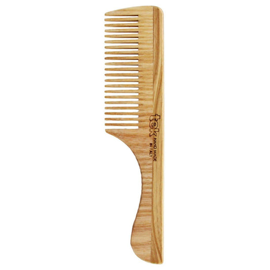 Fine Tooth Ash Wood Comb with Handle