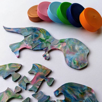 Recycled Plastic Dinosaur Puzzle