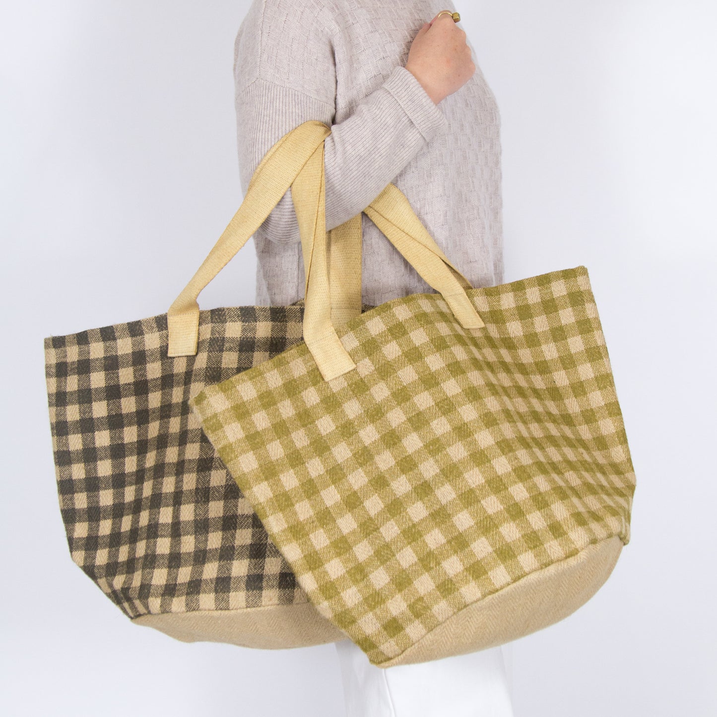 Gingham Jute Shopper - Banish