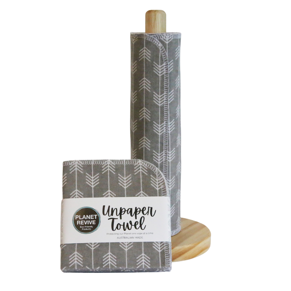 Unpaper Towels - Grey Arrow Flannel - Banish