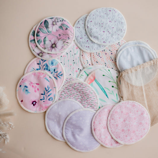 Reusable Breast Pads 10 Pairs (assorted patterns)