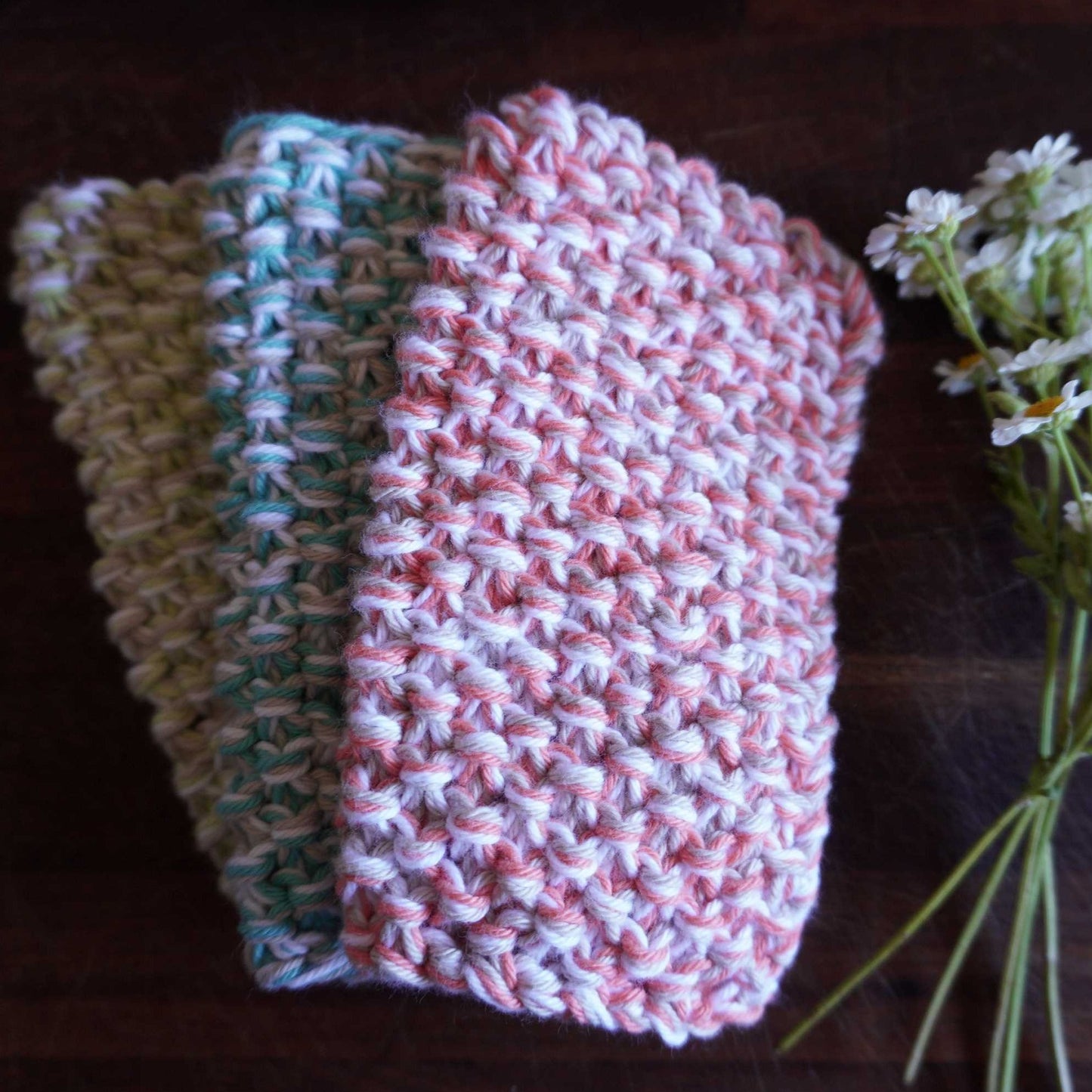 Knitted Kitchen Dishcloths 3 pack - Banish