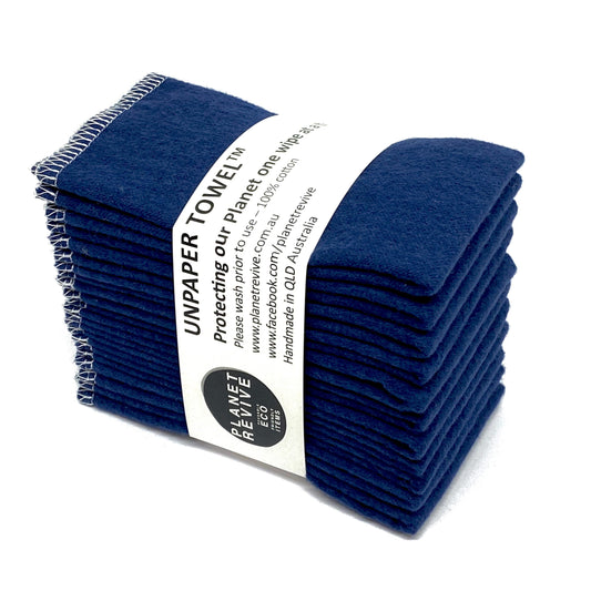 Unpaper Towels - Navy Flannel - Banish