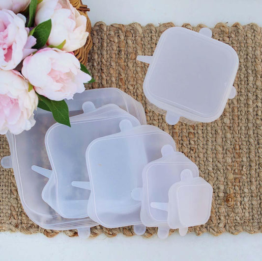 Square Silicone Food Covers 6 Pack - Banish