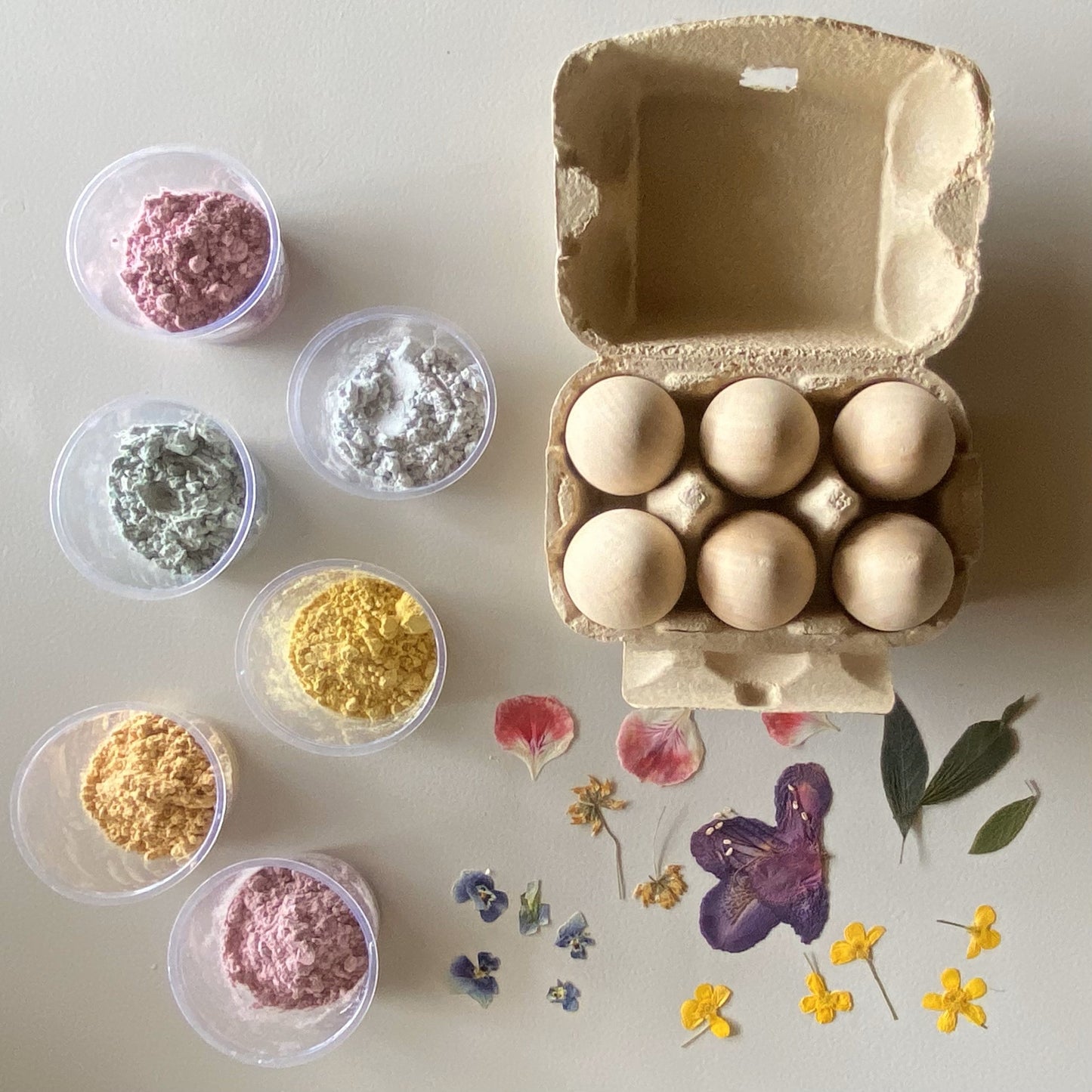 Easter Craft Kit for kids - Wooden Eggs, paint, crayons and activities