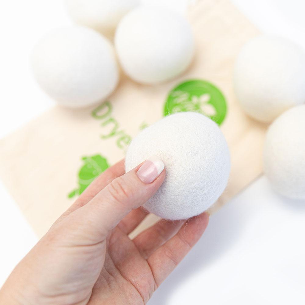 Wool Dryer Balls (6) With Storage Pouch - Banish