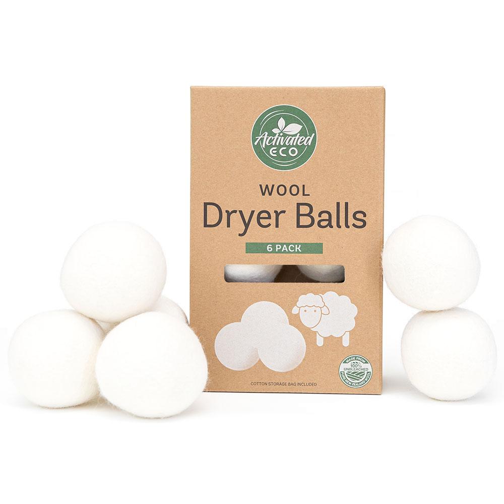 Wool Dryer Balls (6) With Storage Pouch - Banish