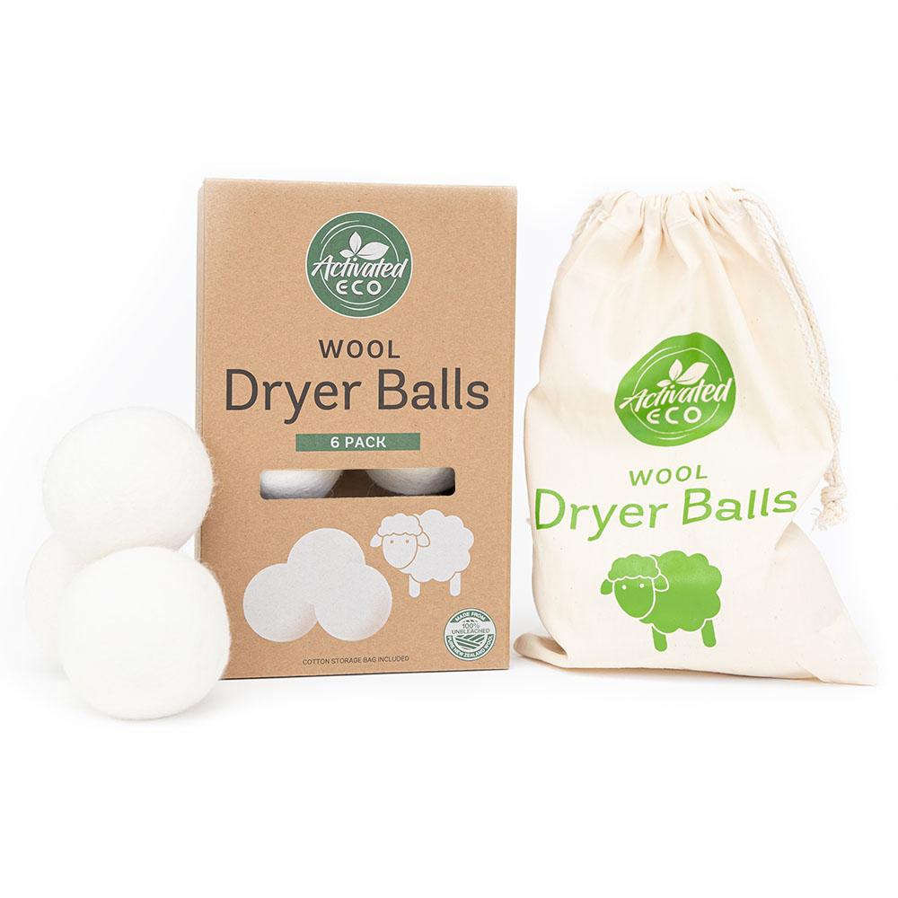 Wool Dryer Balls (6) With Storage Pouch - Banish