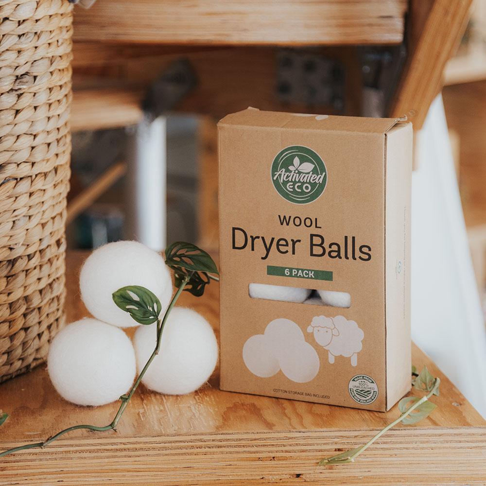 Wool Dryer Balls (6) With Storage Pouch - Banish