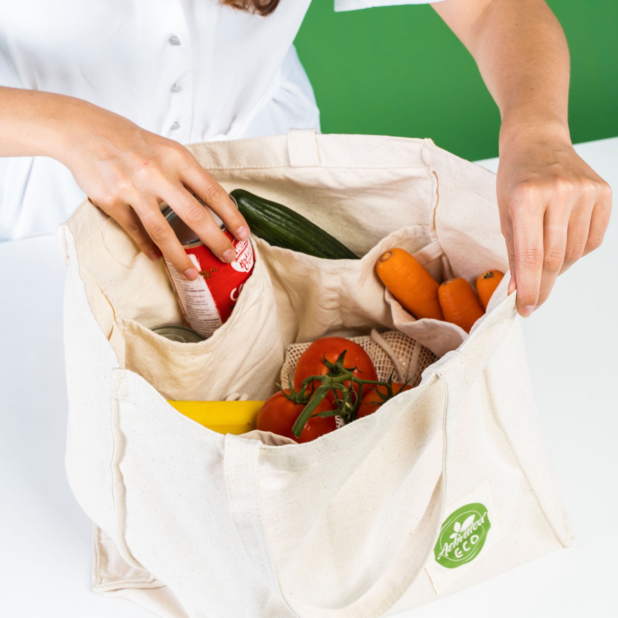 Grocery bag best sale with compartments