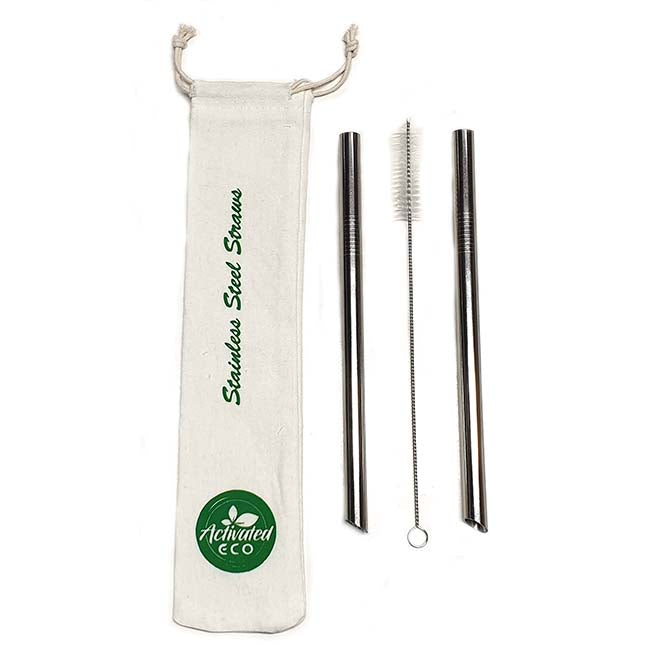 Stainless Steel Bubble Tea Straws (2-pack) - Banish