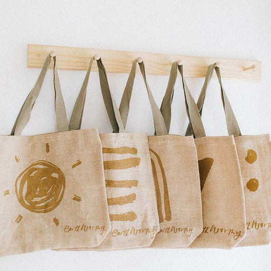 The Set - 5 Jute Grocery Bags